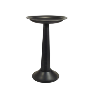 Bain d'oiseau en métal poli noir avec piédestal fabriqué à la main pour une utilisation extérieure décorative de balcon de jardin - Product Image 4