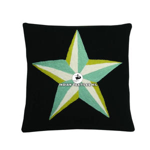 Funda de cojín cosida con cadena de lana bordada de Cachemira hecha a mano de lana Floral para sofá sala de estar producto de venta caliente de ITHL - Product Image 6