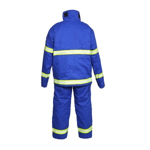 Traje de bombero azul Nomex ropa de trabajo general ignífugo resistente al fuego transpirable antiestático material HPPE - Product Image 1