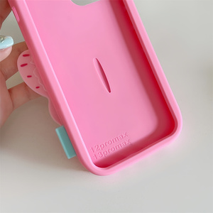 <span class=keywords><strong>Cover</strong></span> Kawaii 3D cartone animato farfalla per <span class=keywords><strong>iPhone</strong></span> 15 16 Pro Max morbido resistente in Silicone liquido custodia per donne ragazze custodia per telefono - Product Image 5