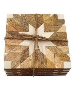 Sous-verres de thé en incrustation d'os de Style classique fait à la main ensemble de sous-verres à motif personnalisé pour la décoration d'incrustation d'os de cuisine et de Table - Product Image 3