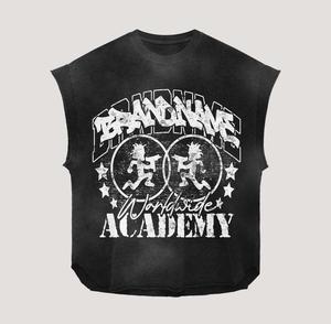 เครื่องแต่งกายแนวสตรีทสำหรับผู้ชายชุด2ชิ้นสำหรับฤดูร้อนชุดเสื้อยืดแขนกุดกางเกงขาสั้น2ชิ้นแบบลำลองแนวสตรีทชุดเสื้อกล้ามสำหรับผู้ชาย - Product Image 6