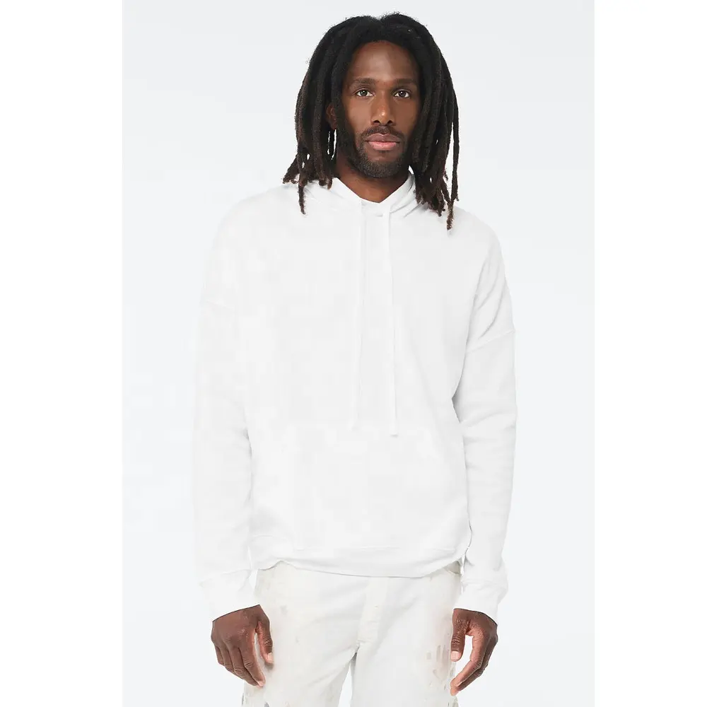 Prix de gros unisexe couleur blanche 3729 UNISEXE SPONGE POLAIRE PULLOVER DTM HOODIE doux unisexe pull à capuche