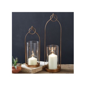 Farol de vela grande de metal moderno y artístico, hecho a mano, decorativo, contemporáneo, de acero, hierro, aluminio, pieza única para uso en interiores - Product Image 4