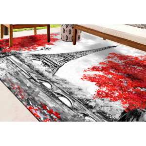 Eiffel Tower <b>Rug</b>: Non-Slip Cityscape Carpet,<b>Chenille</b> <b>Rug</b> - Product Image 4