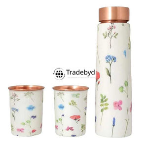 Pure Copper Bottle for Wide Health Benefits Ayurvedic Water Bottle Leak Proof Handmade Design by Tradebyd - Product Image 1