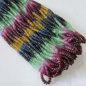 4mm 6mm tự nhiên Emerald <span class=keywords><strong>Ruby</strong></span> Sapphire đá mặt rondelle hạt Strand chuỗi lỏng đá quý số lượng lớn Cổ Phiếu mới AAA chất lượng hàng đầu - Product Image 4