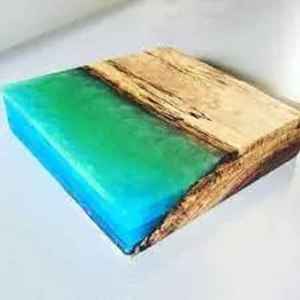 Blue Square Resin Wood Joint Handmade Eco-Friendly Reusable Table Top <b>Coaster</b> High Quality Mats & Pads Export Quality <b>Coasters</b> - Product Image 6