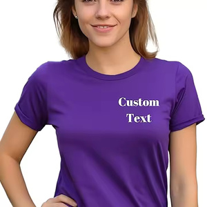 100% Organic Cotton High Quality Oversized Plus Size Women's <b>T</b>-<b>Shirts</b> Casual <b>Sequined</b> Logo Diamond Design Private Label TShirts - Product Image 2