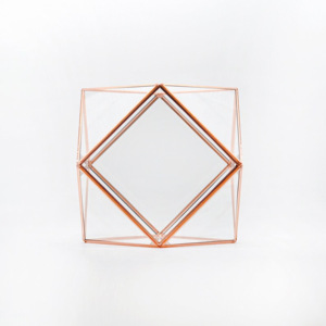 2025 Latest Multipurpose Glass Terrarium Decorative <b>Copper</b> Metal Rim Tempered Glass <b>Candle</b> & Plants <b>Holder</b> - Product Image 6