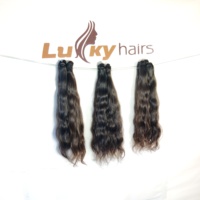 Extensions de cheveux humains indiens ondulés naturels, Remy vierges bruts, cuticules intactes, couleur naturelle, tissage double trame à la machine, 100g la pièce
