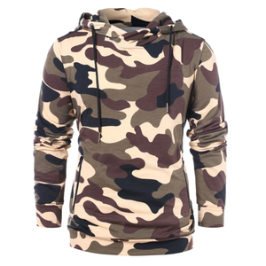 Alta calidad 100% poliéster camuflaje patrón de camuflaje ajuste relajado cordón pulóver Sudadera con capucha para Softshell impermeable - Product Image 3
