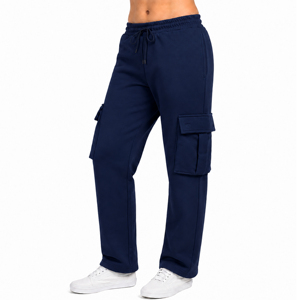 Women's Breathable Loose Fit Mid Waist Casual Fleece Lined <b>Jogger</b> Sweatpants with Velcro Cargo Pockets (S-5XL) - Product Image 5