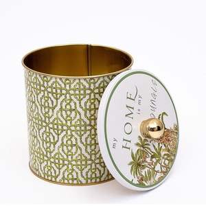 Mango de perilla de recipiente de Metal redondo de jungla Tropical de 2.1L 140x150mm-un exuberante paraíso de la naturaleza y la vida silvestre para contenedor de almacenamiento de alimentos - Product Image 2