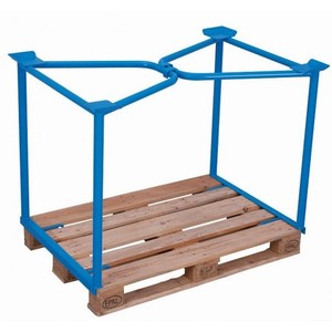 Palette Euro en acier durable Variofit, simple face, type d'attache 65, zone de chargement 1 200 x 1 000 mm, application industrielle - Product Image 1