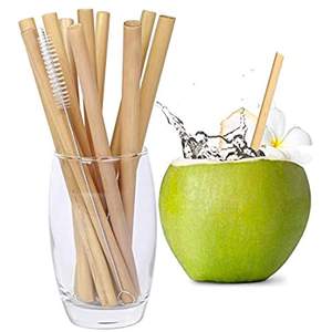 Pajita de bambú natural de alta calidad Pajita de bebida de madera desechable para uso en fiestas y bares Precio barato para venta al por mayor en Vietnam - Product Image 1