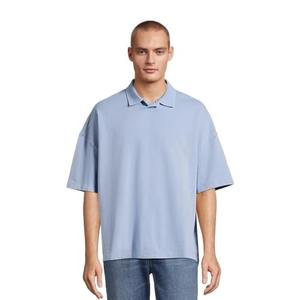Camiseta de poliéster extragrande para hombre, con logotipo bordado personalizado, tejido de punto liso para golf, estampado completo personalizado, de secado rápido, manga corta - Product Image 6