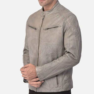 Veste en cuir pour homme, couleur unie, style décontracté, streetwear, nouvelle mode, confortable, fabriquée par Wondrous Enterprises - Product Image 3