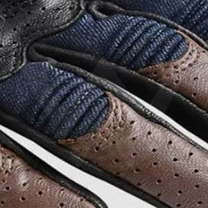 Gants de course d'hiver personnalisés OEM pour motards, en cuir véritable respirant, à doigts complets, avec fermeture à lacets, unisexe - Product Image 4