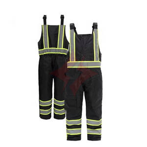 Pantalones de Peto Impermeables de Buena Calidad ANSI/EN ISO Clase 1, Hechos con Tela Personalizada, Ropa de Trabajo Industrial, Ropa de Seguridad Fluorescente - Product Image 1