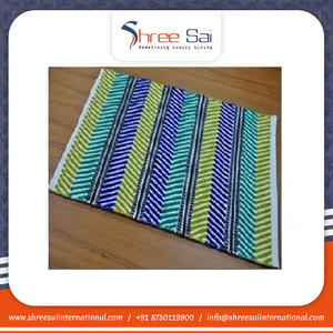 Haute Qualité Rayé Brodé Coton Chenille Low Pile Conception Personnalisée Tapis Fournisseur En Vrac pour Salon En Gros - Product Image 6