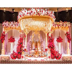 Décorations de mariage vintage traditionnel Bajirao Mastani Mandap Setup Classic New Designer FRP Wooden Look Décorations Bajirao Theme Wedding - Product Image 1
