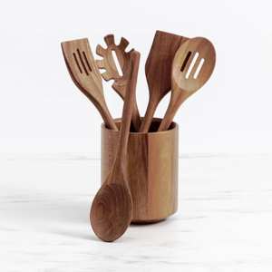 Ensemble de 8 ustensiles de cuisine uniques faits à la main, écologiques et luxueux en bois pour la cuisine à domicile - Product Image 3