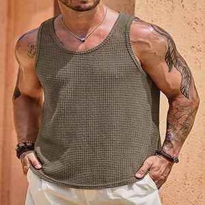 Camiseta sin Mangas Deportiva para Hombre, Camiseta de Fitness sin Mangas, Ropa Urbana para Hombre, Algodón, OEM Personalizado - Product Image 3