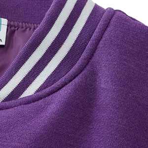 Veste Letterman de baseball en coton pour hommes, veste à col montant léger, nouveau design, logo personnalisé, décoration hivernale à motifs, vente en gros personnalisée - Product Image 4