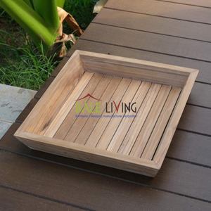 Eco-friendly teak wood <b>tray</b> furniture for the <b>kitchen</b> to store drinks that is durable and long-lasting - Product Image 6