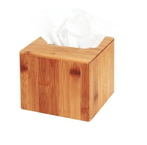 Boîte en carton en bois de bois de luxe personnalisée porte-boîte à mouchoirs et stockage de serviettes en papier taille personnalisée pour un usage domestique à faible coût - Product Image 1