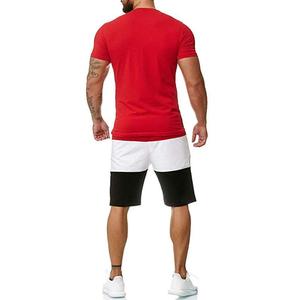Nueva moda de los hombres al por mayor T camisa y pantalones cortos 2, conjunto de dos piezas de verano/temporada de primavera de alta calidad personalizado Impresión de logotipo de marca - Product Image 2