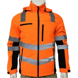 High Quality 100% Polyester <b>Hi</b> <b>Vis</b> Bomber <b>Jackets</b> High Visibility Reflective Safety Workwear for Men OEM Wholesale - Product Image 3