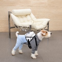 Set Sweater Hewan Peliharaan Atasan Rajut Abu-abu Dengan Celana Kotak-kotak Pakaian Anjing Lembut dan Hangat Untuk Anjing Kecil dan Sedang