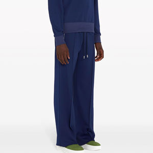 2024 pantalones de chándal acampanados informales de alta calidad personalizados al por mayor para hombre pantalones acampanados apilados Patchwork elástico medio recto - Product Image 4