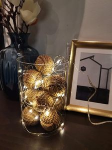 Boules décoratives Art Déco en jute marron attrayantes, bols de centre de table, remplissage de vase en corde pour Noël - Product Image 6