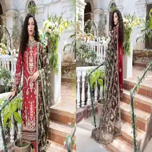 인도와 파키스탄 스타일 무거운 자수 작업복 도매 가격에 고품질 파티웨어 정장 아름다운 고급