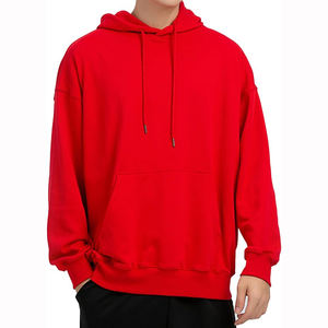 Sweat-shirt à capuche surdimensionné en molleton français épais et lourd avec logo personnalisé pour homme, épaules tombantes, 400 GSM, fermeture éclair unie, sweat-shirt d'hiver - Product Image 1