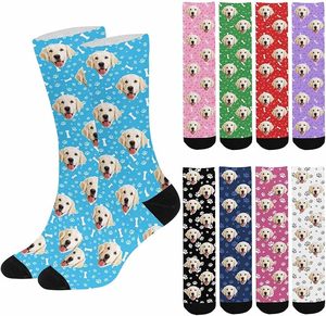 Calcetines Personalizados de Spandex/Algodón para Hombre/Mujer - Regalos Divertidos Personalizados para las Fiestas de Primavera con Logotipo en la Planta, Calcetines Cortos para Familiares y Amigos - Product Image 1