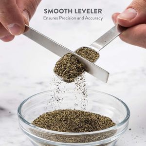 7-Piece Premium Stainless Steel <b>Measuring</b> <b>Spoons</b> Set - Product Image 3