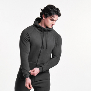 Sweat-shirt à capuche zippé pour homme en coton et polyester mélangé, style décontracté, fabrication OEM 2026 - Product Image 2