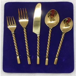 Poignée combinée blanche et grise de haute qualité avec dessus en acier inoxydable, ensembles de couverts pour restaurants hôtels - Product Image 2