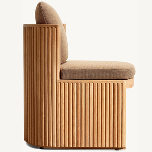 Canapé-lit durable et confortable pour se détendre, fabriqué en teck robuste, équipé de mousse souple pour s'asseoir - Product Image 6