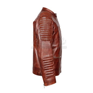 Custom Made Men's High Quality Lightweight High Street Leather Jacket with Front Logo Winter Top - Product Image 3