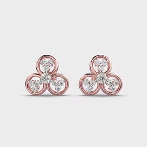 Eco Friendly Lab Made Diamond Hoop <b>Earrings</b> Stylish Modern Design Fine Jewelry for Women's Everyday Wear Available For Sale - Product Image 5