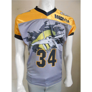 Short respirant pour homme en tissu de maille léger Maillot de football américain Broderie personnalisée Option Renforcé Panneau d'épaule - Product Image 6