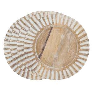 Plaque de chargeur en bois et bambou plaque de chargeur moderne et de luxe pour maison hôtel Restaurant fêtes de mariage quantité en gros - Product Image 2