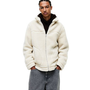 Hot Sale Branded <b>Men's</b> <b>Hoodies</b> Sweatshirts Custom Design Style Fashion Casual Street Wear Zip Up Zipper <b>Sherpa</b> Fur <b>Men</b> <b>Hoodies</b> - Product Image 2