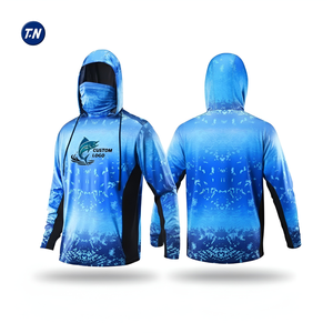 Camiseta con Capucha de Pesca de Secado Rápido y Transpirable al por Mayor, Talla Grande, Protección UV UPF 50+, Logotipo Personalizado, Ropa Deportiva - Product Image 3