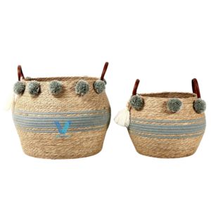 Stockage Offre Spéciale paniers en zigzag jonc de mer jacinthe d'eau panier en jute produits d'organisation de la maison à la maison - Product Image 5